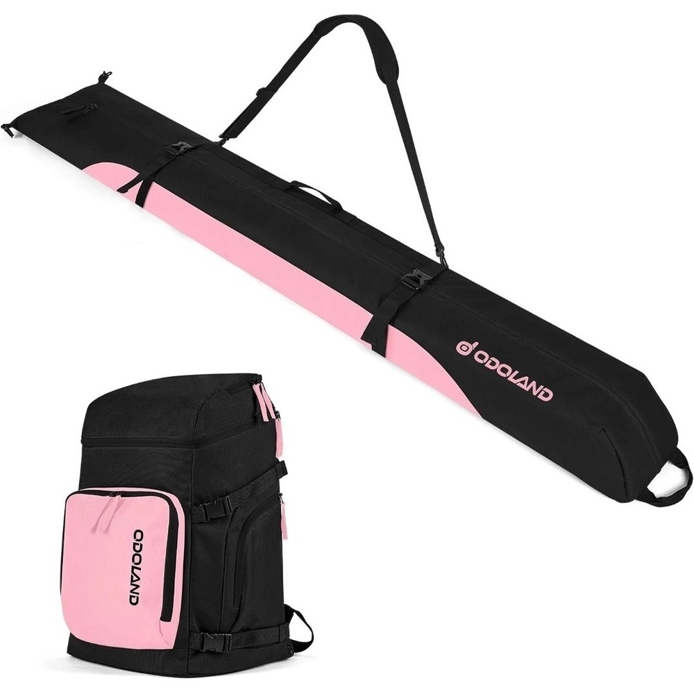 Padded Ski & Boot Bag Combo for Air Travel, Waterproof & Durable Storage
